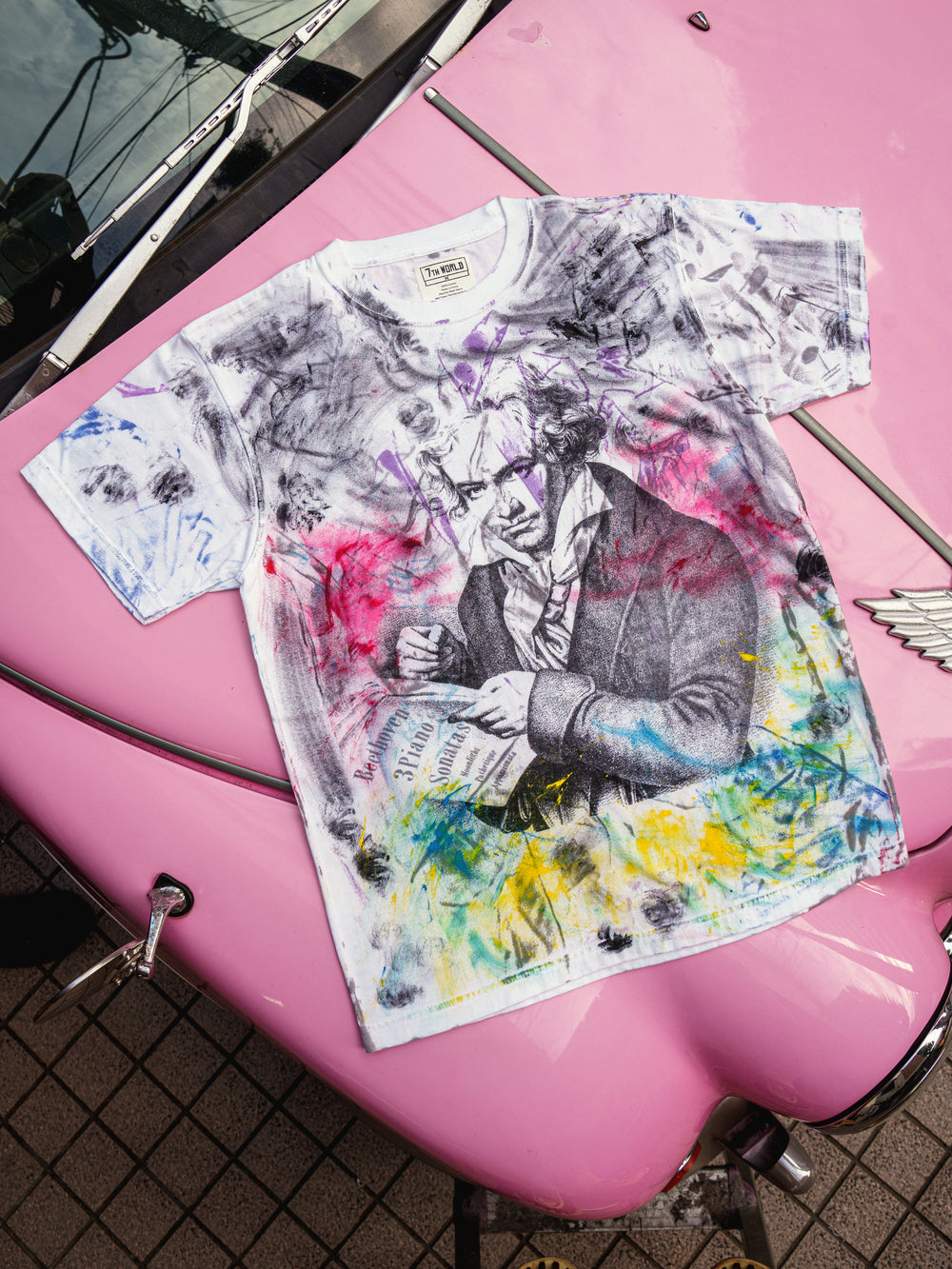 Beethoven damage art T-shirt